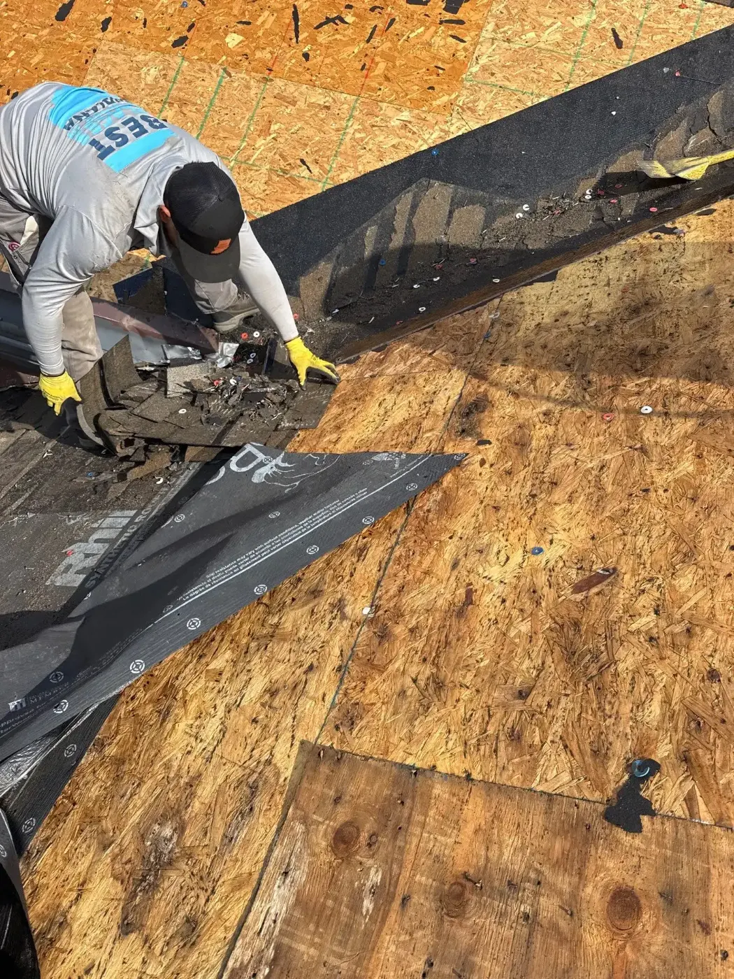 Tarping and dry-in on a North Vernon commercial roof